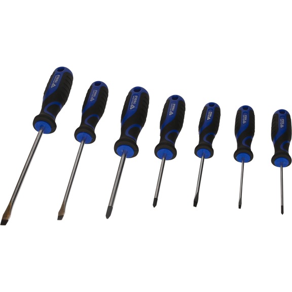 Screwdriver set, 7-piece, slotted, PH - Screwdriver set