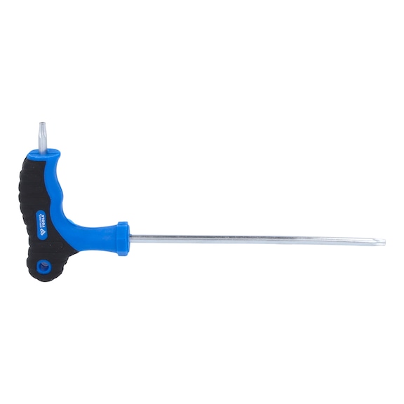 KS TOOLS T-handle TX with front hole angle pin wrench T20 x 100 mm - T-handle Torx with front hole drilled angle pin wrench