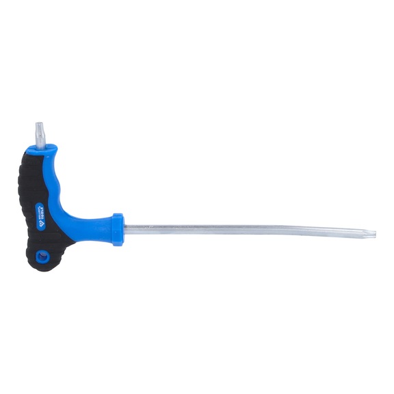 KS TOOLS T-handle TX with front hole angle pin wrench T27 x 150 mm - T-handle Torx with front hole drilled angle pin wrench