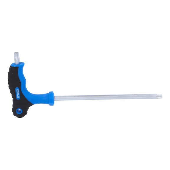 T-handle TX with front hole angle pin wrench T40 x 150 mm - T-handle Torx with front hole drilled angle pin wrench