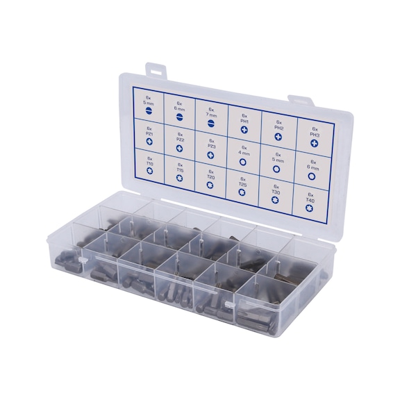 Bit assortment, 108 pieces - Bit set