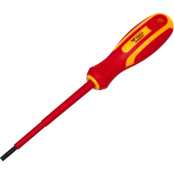 VDE screwdriver, slotted, 4.0 x 100 mm - VDE flat-blade screwdriver