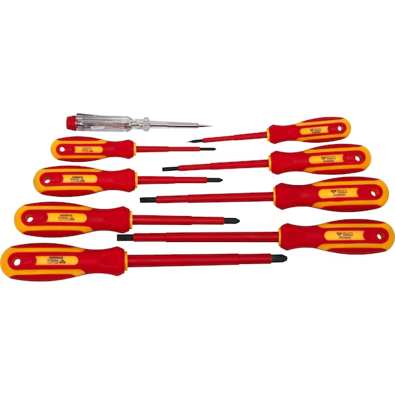 VDE screwdriver set, 9-piece, slotted and PH Phillips - Screwdriver set