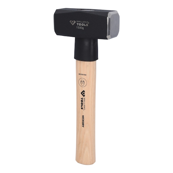 Mallet with hickory handle, 1500 g - Mallet with hickory handle