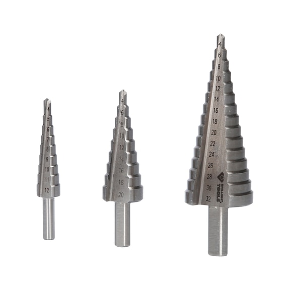 KS TOOLS Step drill set, 3-piece, D: 4 - 32 mm - Step drill