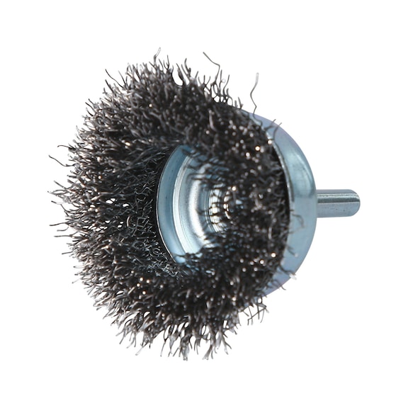 Cup brush, D: 50 mm with 6 mm shank - Brushes