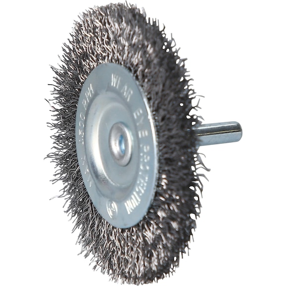 Disc brush, D: 75 mm with 6 mm mount - Brushes