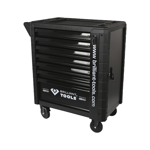 Workshop trolley with 7 drawers and side door, empty - BRILLIANT TOOLS Tool trolley