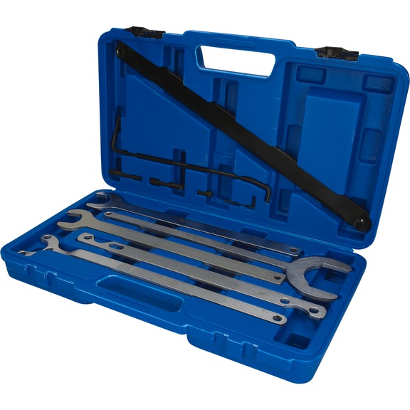 Fan hub wrench set, 11-piece - Coolant circuit (automotive, assembly, other)