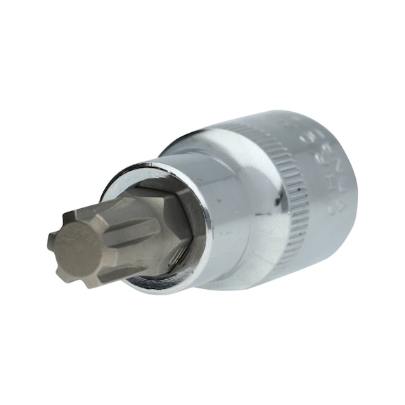 Bit insert, length 54 mm, drive internal square 12.5 mm (1/2 inch), VAG Polydrive - Additional bit socket