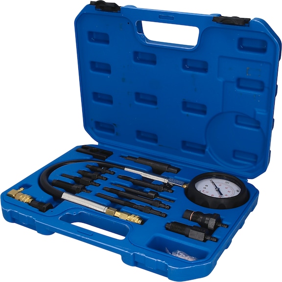Compression tester set for diesel engines, 15 pieces - Cylinder head (automotive, assembly, other)