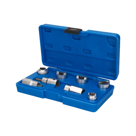 Shock absorber tool set, 8-piece - Shock absorbers (motor vehicles, chassis damping)