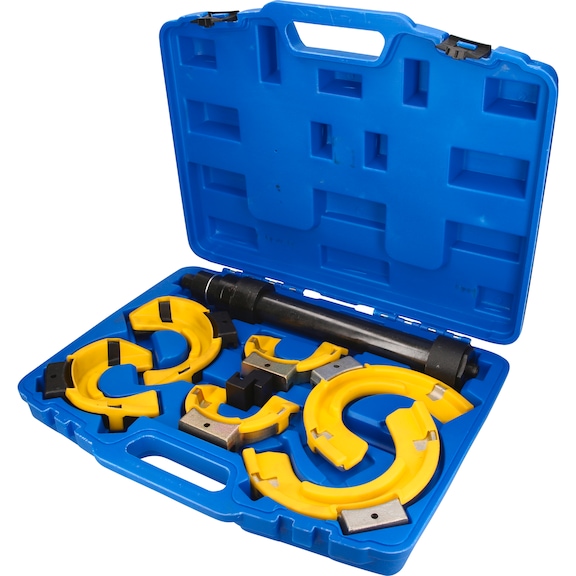 Spring compressor set, 15 pieces, with plastic protective inserts - Shock absorbers (motor vehicles, chassis damping)