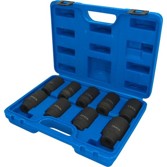 Drive shaft socket set, 9-piece - Socket wrench insert (12-point)