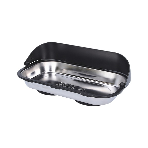 Magnetic tray/bowl made of stainless steel with collection frame 140 x 240 mm - Tool holder, workpiece holder (other)