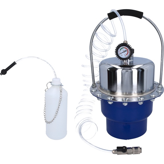 Compressed air brake bleeding device with collection bottle - Brake system (automotive, other)