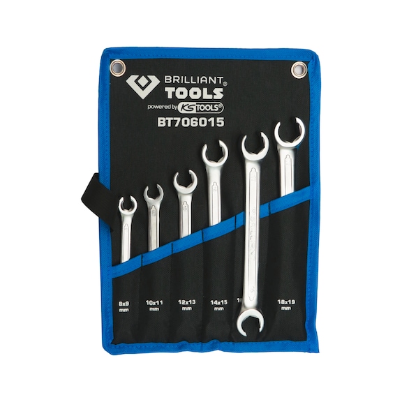 KS TOOLS Leitungsschl&uuml;ssel-Satz, 6-teilig, 8 - 19 mm - Steckschl&uuml;ssel (Satz)