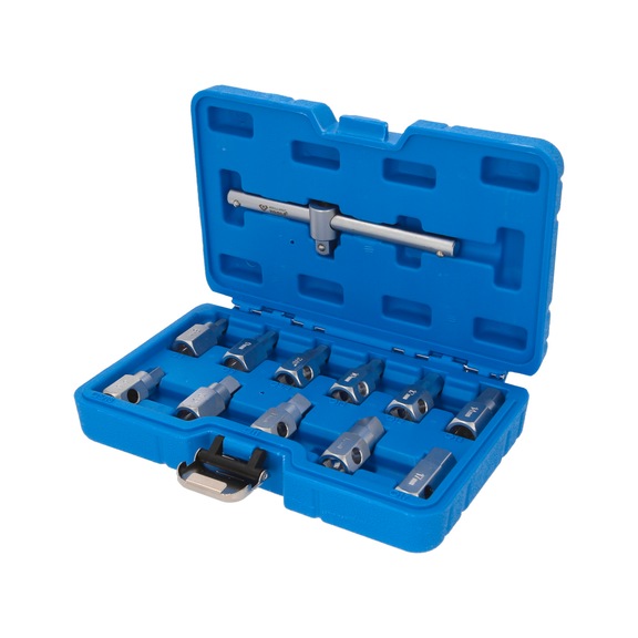 Oil service socket set, 12 pieces - Socket wrench insert (12-point)