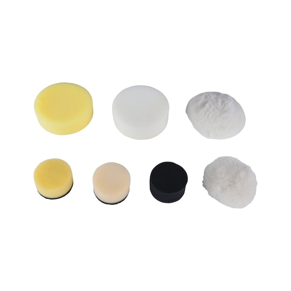 Plastic pad, yellow, D: 50.0 mm, pack of 5 - Polishing pad