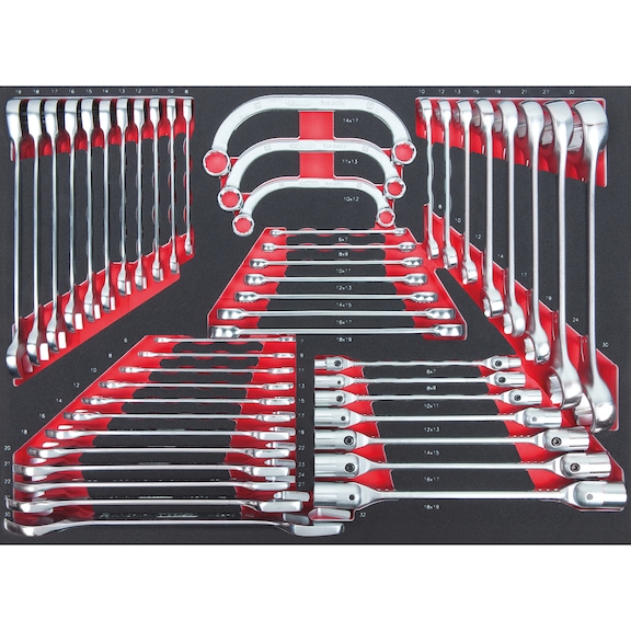 SCS wrench set, 48 pieces in 1/1 system insert - Hammer, dent removal tool (parts)