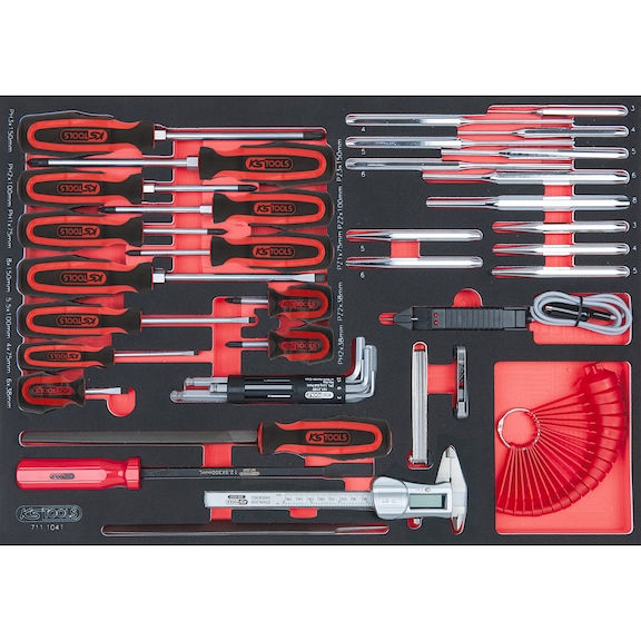 SCS Screwdriver and measuring device set, 41 pieces in 1/1 system insert - Multifunctional tool