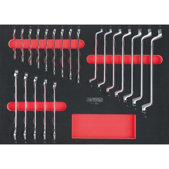 KS TOOLS SCS spanner set, 21 pieces in 1/1 system insert - Hammer, dent removal tool (parts)