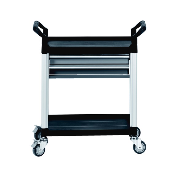 Workshop service trolley with 2 drawers - Workshop service trolley