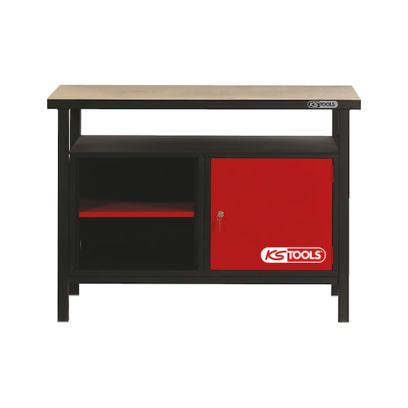 Workbench with 1 door, H840xW1200xD600mm - Workbench