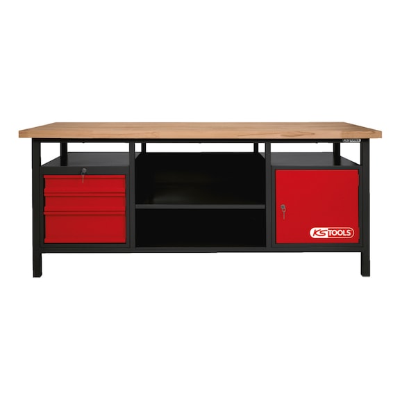 XXL workbench with 3 drawers and 1 door - Workbench