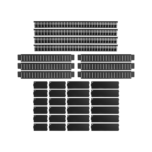 Drawer divider set, 34 pieces for ECO, RACING and PERFORMANCEplus - Drawer organisation materials (workshop equipment, parts)