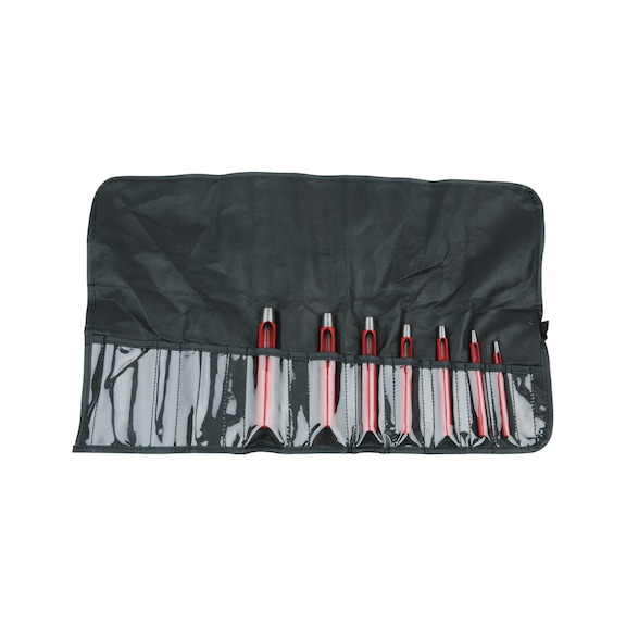 Round hole punch set, 7-piece - Round hole punch