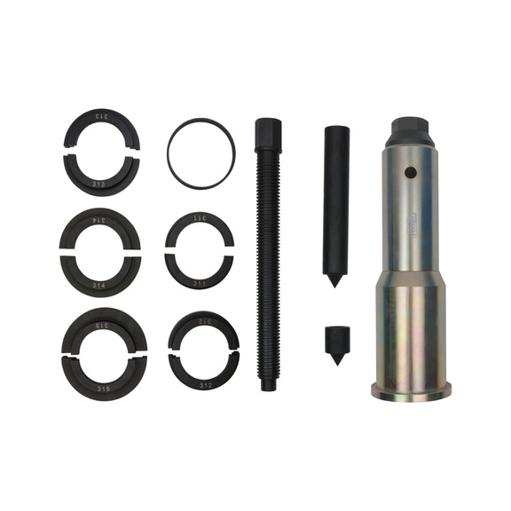 Puller set for roller bearings, angular roller bearings, 15 pieces - Puller