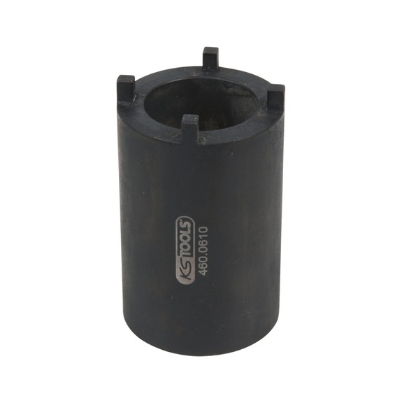 KS TOOLS 1/2 inch DAF socket wrench for steering linkage fastening with 4 pins, 52 mm - Slotted nut wrench