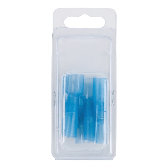 Assortment of insulated crimp connectors, blue, AWG16-14, 6-piece plug - Crimp connectors