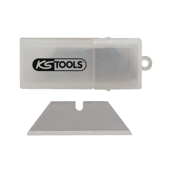 Trapezoidal blades, dispenser with 5 pieces each, for 970.2173 - Replacement knife blade