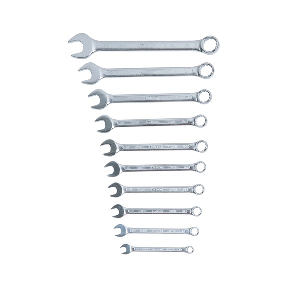 Combination wrench set, offset, 10-piece 8-22 mm - Combination spanner set