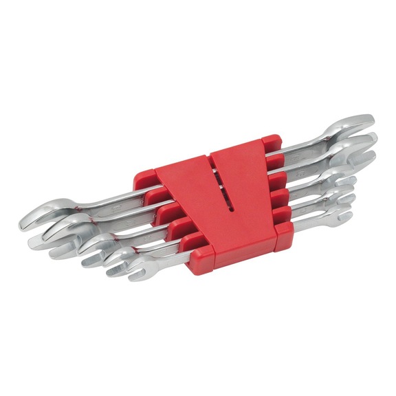 Double open-end wrench set, 5-piece, 8-19 mm - Double-ended spanner set