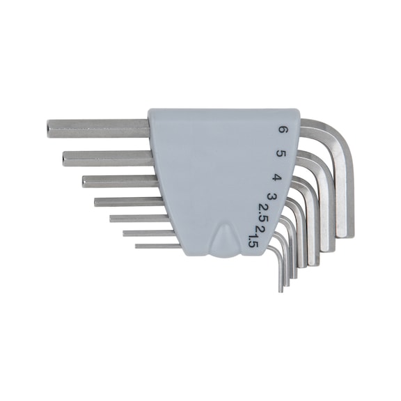 KS TOOLS STAINLESS STEEL Hexagon socket angle key set, 7-piece 964.0315 - STAINLESS STEEL Hexagon socket angle pin wrench set
