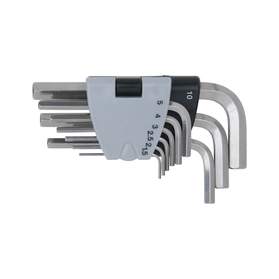 STAINLESS STEEL Hexagon socket angle pin wrench set, 9-piece 964.0320 - STAINLESS STEEL Hexagon socket angle pin wrench set