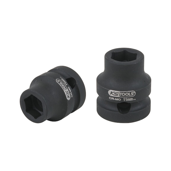 1/2 inch hex power socket, extra short, 11.0 mm - 1/2 inch hex power socket