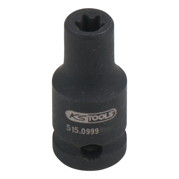 KS TOOLS 1/4 inch TX E-Power socket, short, E5 - 1/4 inch Torx E power socket
