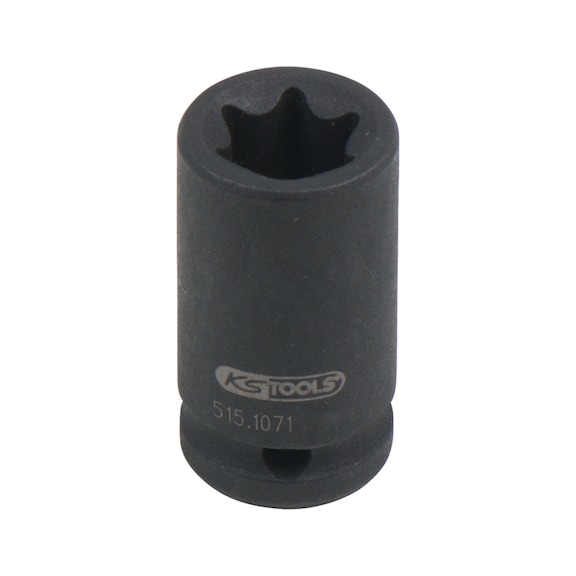 KS TOOLS 1/4 inch TX E-Power socket, short, E11 - 1/4 inch Torx E power socket