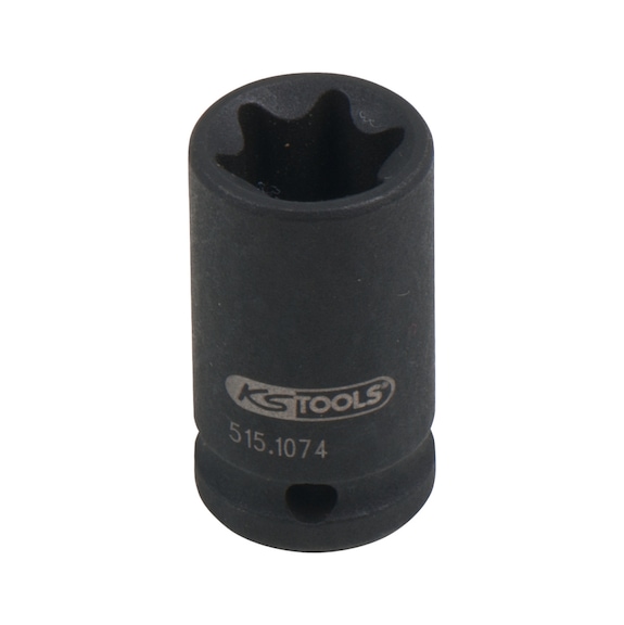 1/4 inch TX E-Kraft socket, short, E12 - 1/4 inch Torx E power socket