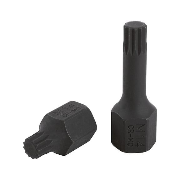 1/2 inch DUODRIVE special power bit socket XZN, M14.43 mm, short - 1/2 inch DUODRIVE special power bit socket XZN