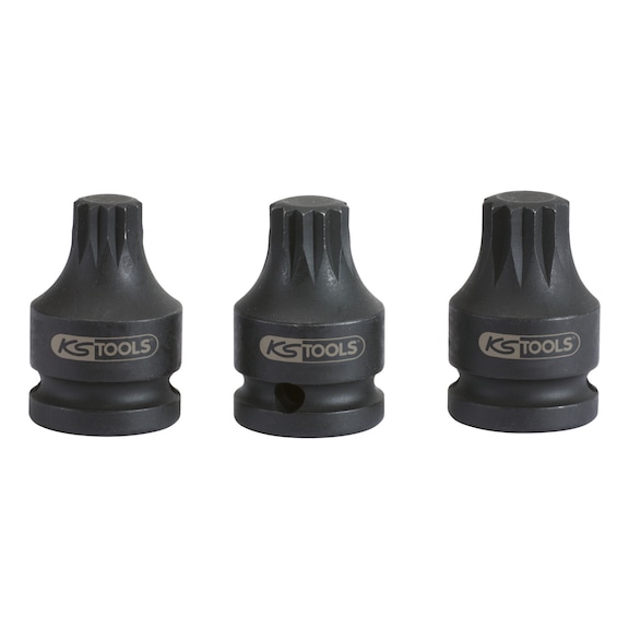 1/2 inch power bit socket XZN, short, M16 on hanger - 1/2 inch power bit socket XZN