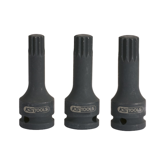 1/2 inch power bit socket XZN, long, M16 - 1/2 inch power bit socket XZN