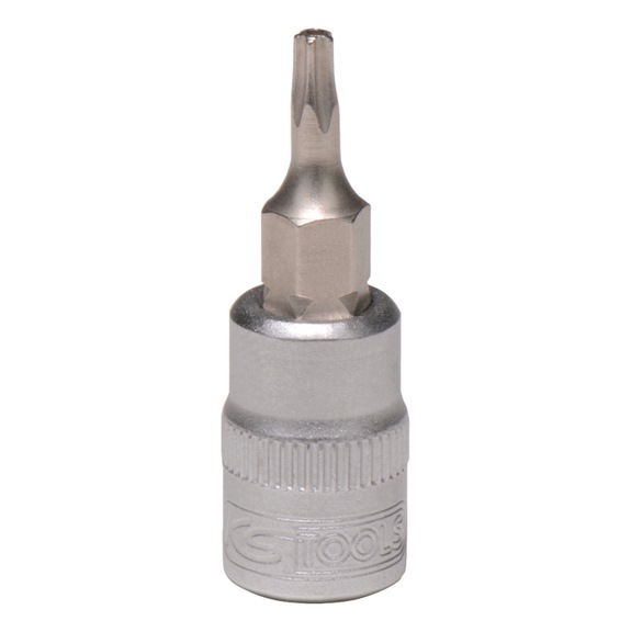 1/4 inch bit socket, five-point star with front hole, TS15 911.1702 - 1/4 inch bit socket, five-point star with front hole
