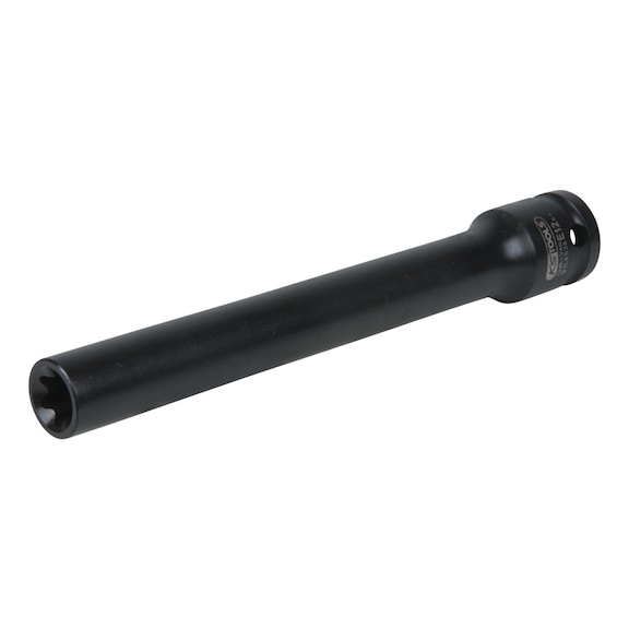 KS TOOLS 1/2 inch bit socket for TX E screws, E12, length 150 mm, phosphated - Additional bit socket