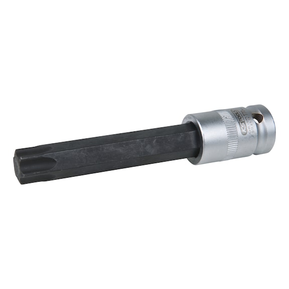 1/2 inch bit socket for TX screws, T70, length 120 mm, phosphated - Additional bit socket
