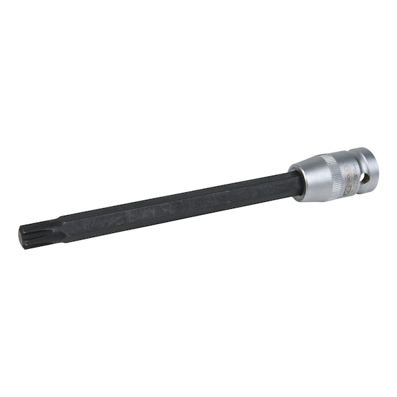 1/2 inch bit socket for RIBE screws, M10, length 165 mm, phosphated - 1/2 inch bit socket for RIBE screws